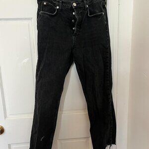 Black high-rise jeans